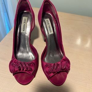 Steve Madden Women's Pink Peep-Toe Heels